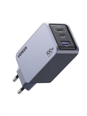 UGREEN USB C Ladegerät, Nexode Pro 100W Gan Charger Mini USB C Netzteil 3-Port S