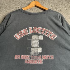 VTG Biker T Shirt Faded Black Burnout Gradien...