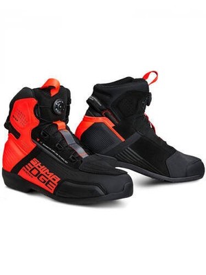 SHIMA EDGE Vented, Motorradschuhe für Herren atmungsaktiv ATOP rot - Größe 45