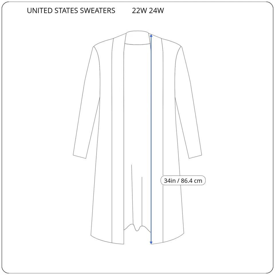 United States Sweaters Womens Sweater 22W 24W Cardigan Open Beige Gold Metallic - Image 2 of 4