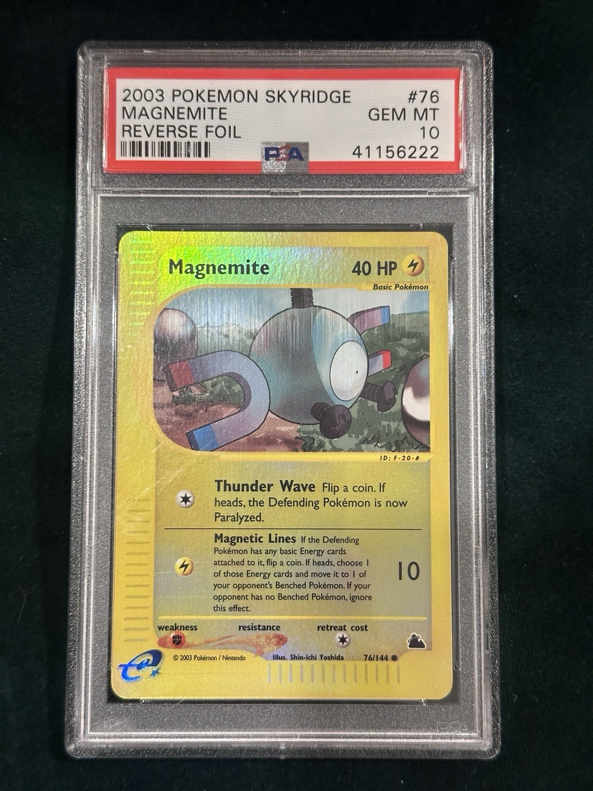 2003 Pokemon POKEMON SKYRIDGE Reverse Holo #76 Magnemite-Rev.Foil front