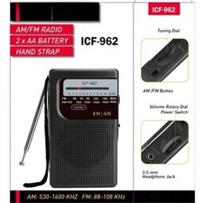 Radio Battery Operated Portable Pocket Radio Telescopic Antenna Radios Player