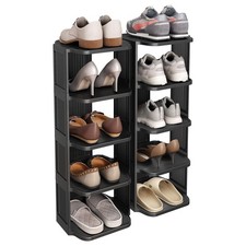 10 Tiers Stackable Shoe Rack for Closet and Front Door Entrance - Free Standi...