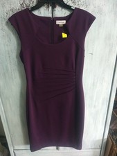 Calvin Klein Sleeveless Dress Size 6 Plum Boho Office Classic