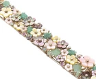 925 Sterling Silver Vintage Bracelet WHITNEY KELLY Multi Gemstone Link  BT12122