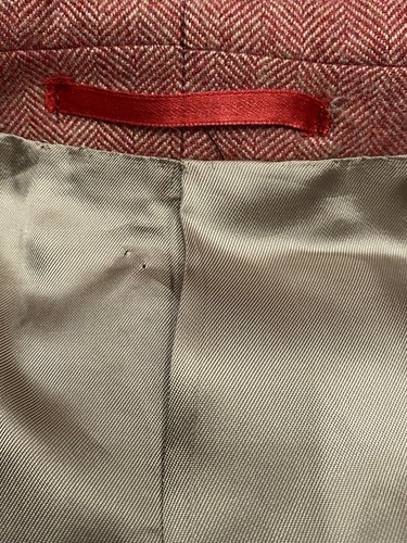 CHARLES TYRWHITT Red Herringbone Moon Cashmere Blend Blazer Sport Coat 44R Tweed - Picture 12 of 15