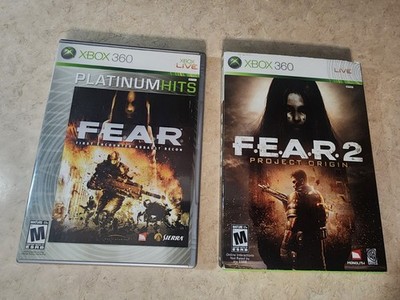 Lot of 2 FEAR and FEAR 2: Project Origin (Xbox 360) Complete VG Condition