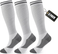 FULLSOFT Medical Graduated 30-40mmHg Small-Medium, 00-3 Pack-white 