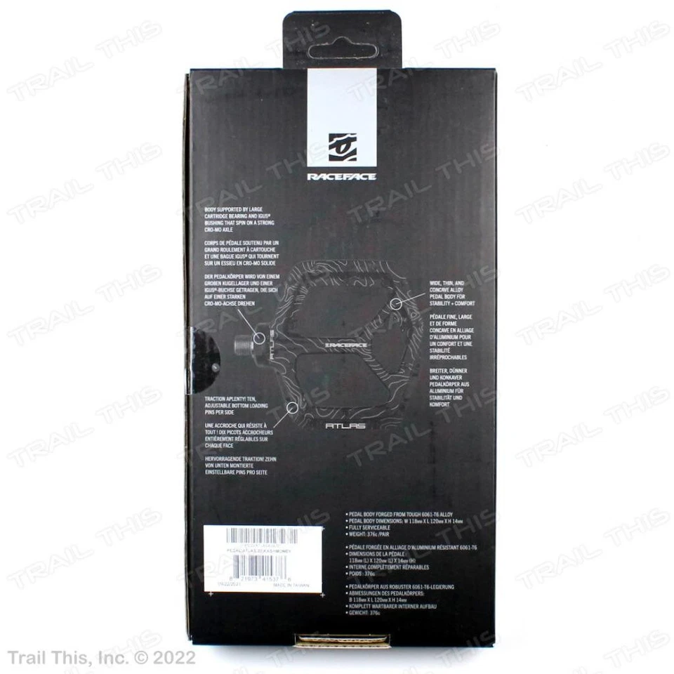 Race Face Atlas Kashmoney Gold Pedals Studded Platform Aluminum MTB Bike Pedals - Image 4 of 4