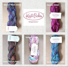 1 Hank Imagination by Knit Picks (50% Merino Wool/25% Alpaca/25% Nylon) 4 Colors