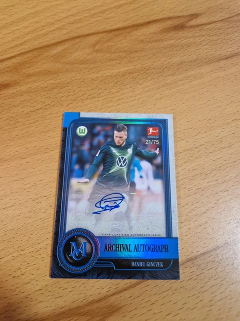 Topps Bundesliga Museum 2019 20 Auto Autograph Autogramm Daniel Ginczek Blue /75