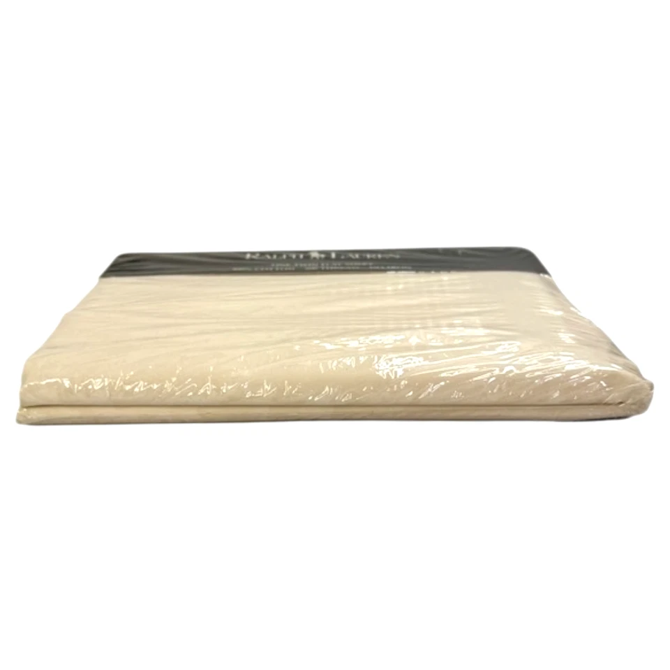 Ralph Lauren TWIN Flat Sheet Avery Cream Damask Vintage No Iron NOS Sealed New - Image 2 of 4