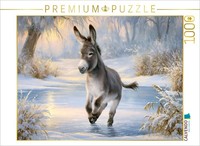 Calvendo Puzzle Esel Auf Dem Eis | 1000 Teile Lege-GrößE 64 × 48 Cm Foto-Puzzle