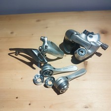 Mini Groupe Shimano 105 (1055) Vintage - Dérailleurs + Manettes au cadre 2x7 