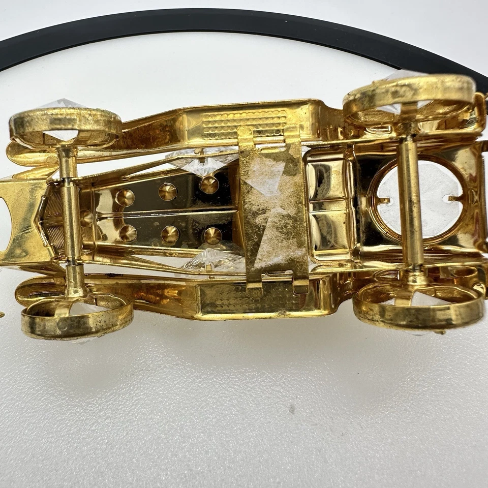 Estatuilla vintage austriaca de cristal Roadster Car chapada en oro de 24 quilates SWARVOSKI Foto 4 de 4