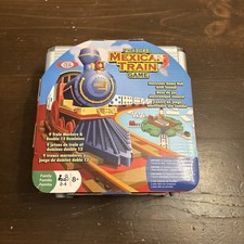 Ideal Mexican Train Game Electronic Hub Metal Case Double 12 Dominoes NIB