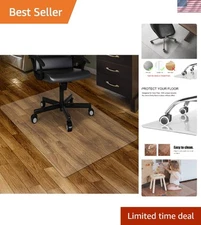 Clear PVC Chair Mat for Hard Floors 36 x 48 inches - Ergonomic Floor Protection