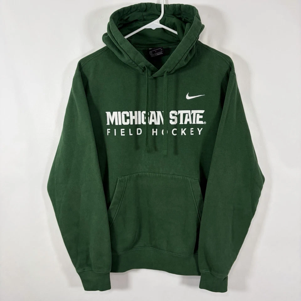 Michigan State Spartans Field Hockey Nike Hoodie Adult Size Small Green - Image 1 of 4