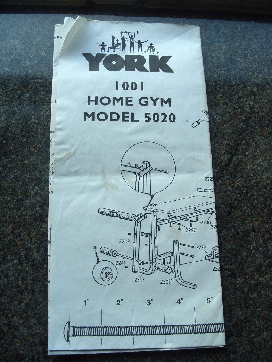 assembly instructions york 2001 home gym parts