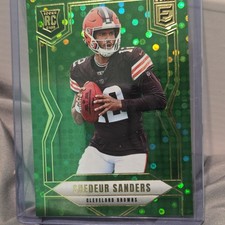 Panini 2025 Donruss Elite Shedeur Sanders Rookie Green Disco #112 Browns