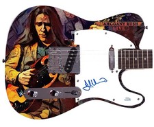 Mahogany Rush Frank Morino Signed Graphics Guitar ACOA