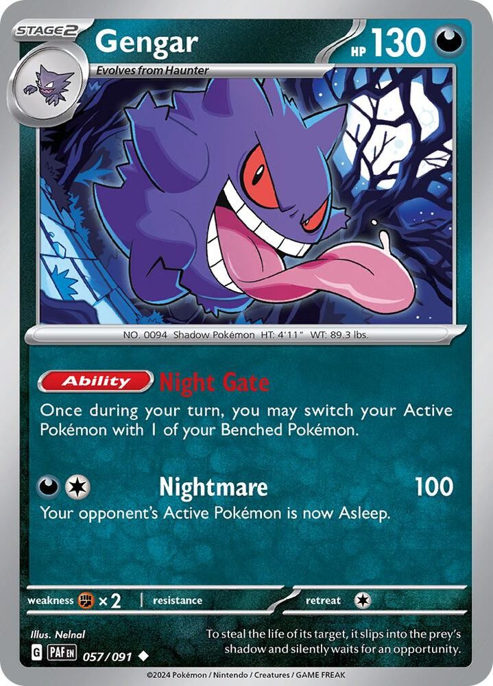Gengar Uncommon SV: Paldean Fates 057/091 NM | eBay