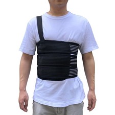 Rib Belt Chest Binder for Broken Injury Ribs, Elastic Brace L 33 to 43 