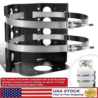 20 lb BBQ Propane Tank Holder BKT-2290,12-Inch BBQ Gas Tank Mounting Bracket