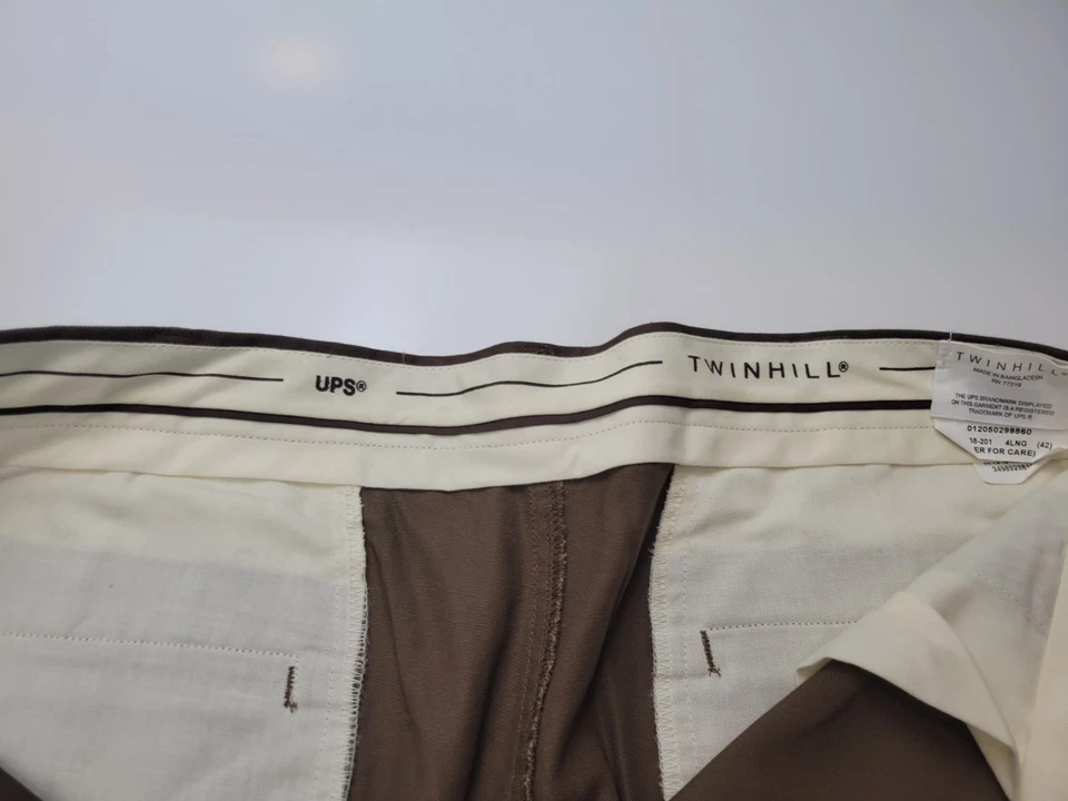TwinHill UPS Hombres Talla 42 L United Parcel Service Auténtico Uniforme Pantalones Marrón Foto 4 de 4