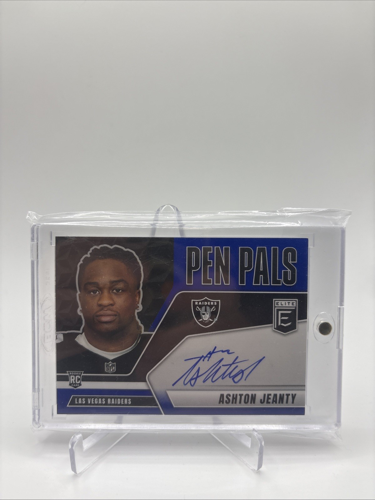 2025 Panini Donruss Elite Ashton Jeanty Pen Pals Auto Blue Ink