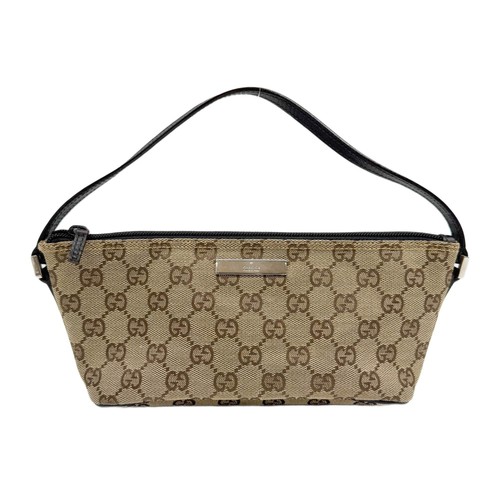 GUCCI Boat Brown GG Canvas Hand Bag