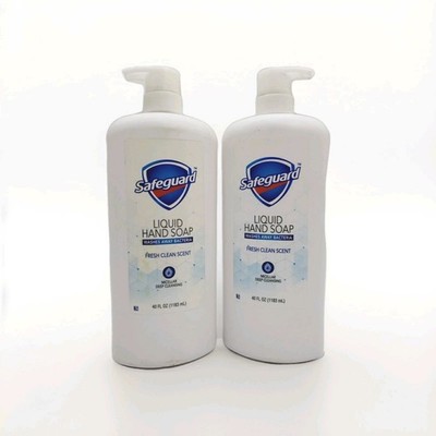 2 PACK Safeguard Liquid Hand Soap Micellar Deep Cleansing 40oz Fresh Clean Scent