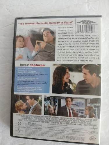 DEFINITELY , MAYBE--DVD--STILL SEALED UNOPENED - Picture 2 of 2