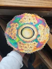 Pretty Electric Blue FENTON Carnival Glass Orange Tree Pattern Plate