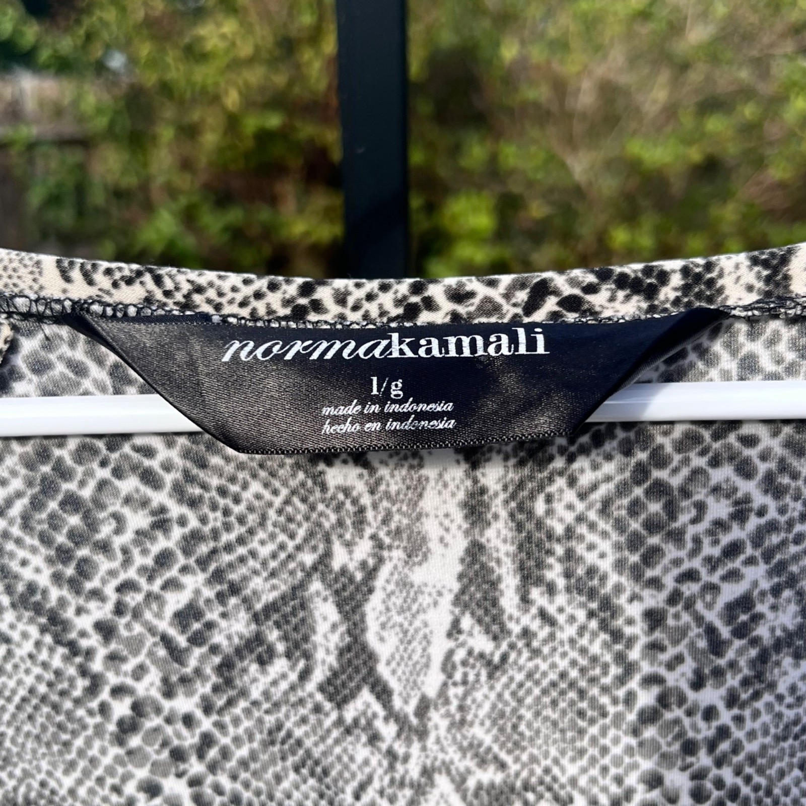 Norma Kamali Grey Python Snake Scale Print Long S… - image 3