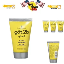 Ultimate Hair Control: Schwarzkopf Glued Spiking Glue 1.25 oz – 3 Pack