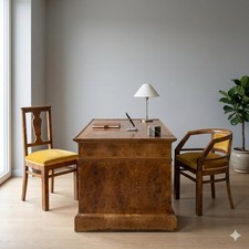 Sedie Art Déco Antiche Lastronate Radica di Noce Italia XX Secolo Originali