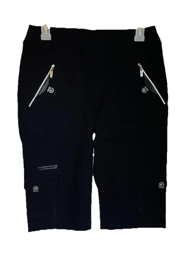 Jamie Sadock Activewear Golf Pull-On Stretch Taschen schwarz Caprihose Gr. 6