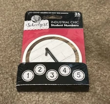 Industrial Chic Student Numbers Colorful Cutouts Classroom Dcor 35 Pieces White 