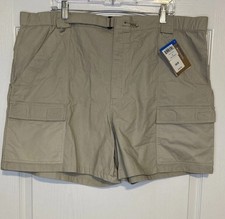Columbia PFG Cargo Shorts Beige UPF 15 Men's Size 2X NEW