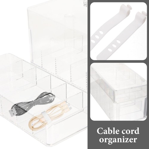 Doppelte Aufbewahrungsbox Büro Organisator Des Kabelkabelmanagements - 第 8/12 張圖片