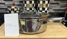 Sartén para saltear profunda Williams Sonoma Signature Thermo-Clad SS con cesta para freidora ¡Nueva! Leer