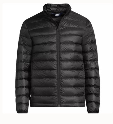 Men Lightweight Packable Down Jacket Puffer Winter Coat Black Warm
