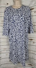 J McLaughlin Blue Animal Print Dress XL NWOT Catalina Cloth Nylon Pockets