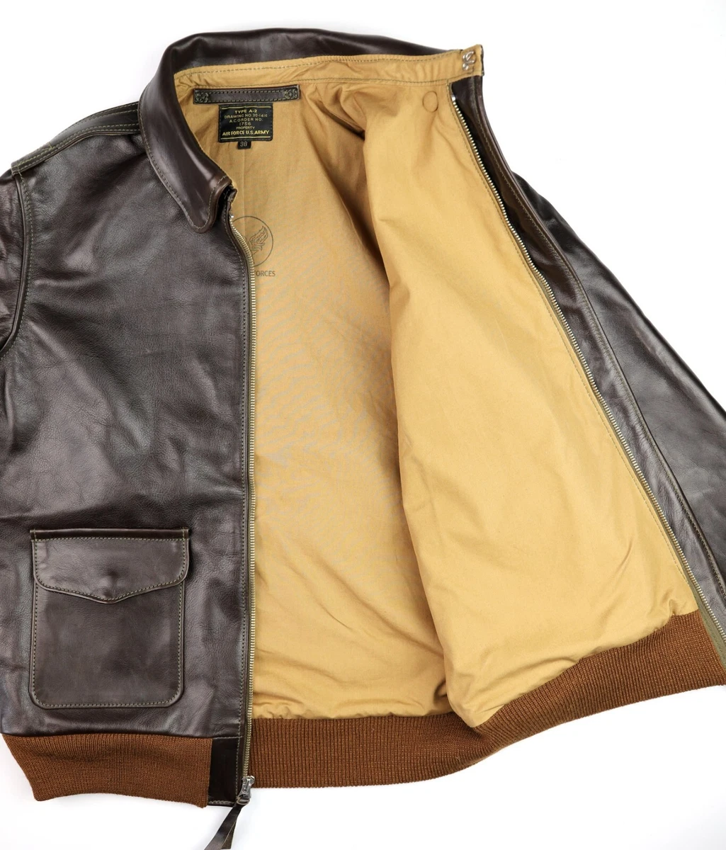 Aero A 2 Military Flight Jacket sz 38 Dark Seal Vicenza Horsehide
