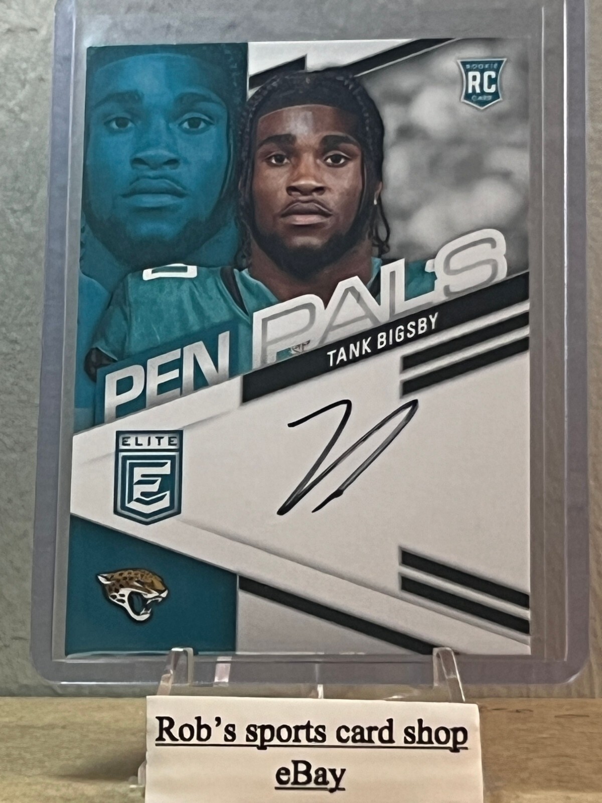 TANK BIGSBY 2023 PANINI DONRUSS ELITE PEN PALS RC ON CARD AUTO ROOKIE SP JAGUARS
