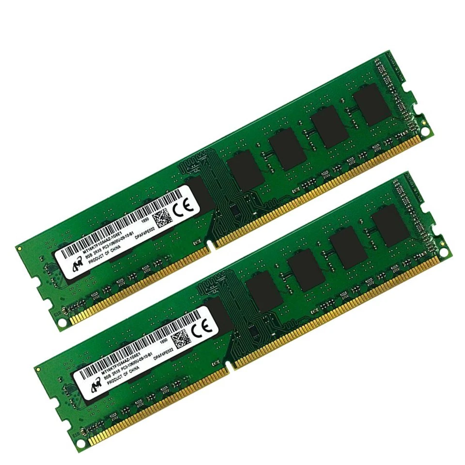 16GB 2x 8GB 4GB DDR3 PC3-10600U 1333Mhz 240Pin DIMM intel Desktop RAM For Micron - Image 2 of 4