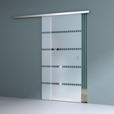 Durovin Interior Sliding Glass Door 8mm Frosted Section Rail Track 775-1025mm