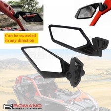 Racing Rear View Side Mirrors Black Pair For Can-am Maverick X3 MAX Turbo 17-19