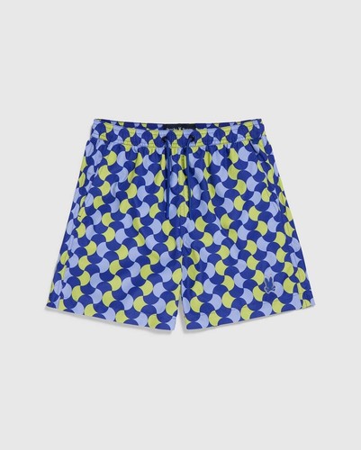 Psycho Bunny Boys' Colchester Swim Trunks Royal Blue Size M (10-12) - Picture 4 of 7